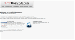 Desktop Screenshot of ilovedividends.com