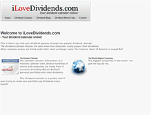 Tablet Screenshot of ilovedividends.com
